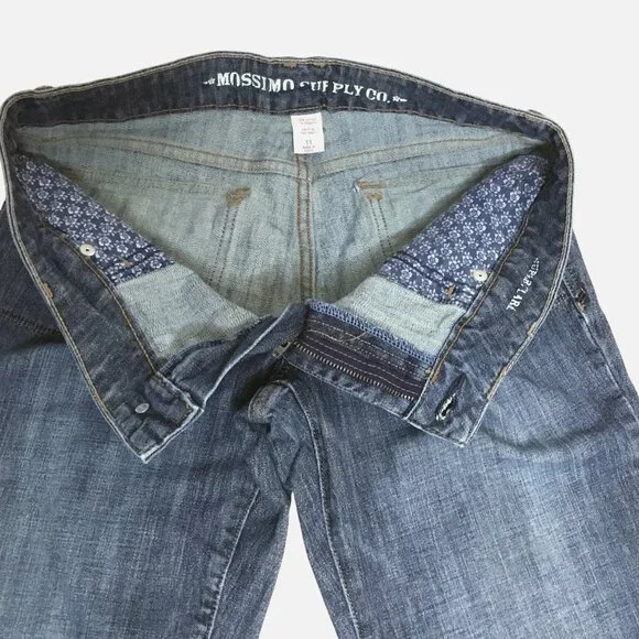 Vintage MOSSIMO Low Rise Grunge Bootcut Denim Jeans Blue Gray Wash Sz 11 READ - Picture 5 of 5